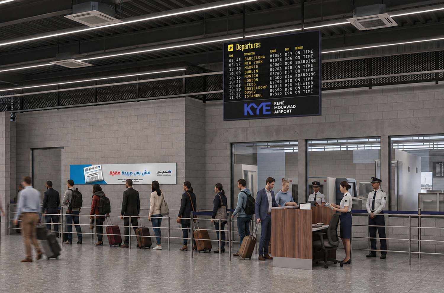 Future KYE check-in area